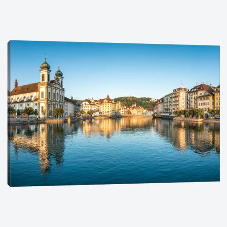 Jesuit Church In The Old Town Of Lucerne Canvas Print #JNB238} by Jan Becke Canvas Art