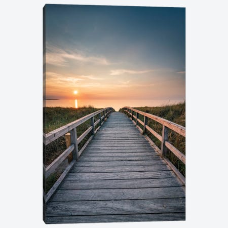 Pathway To The Beach At Sunset Canvas Print #JNB2396} by Jan Becke Canvas Art Print