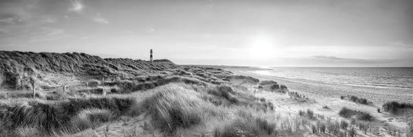 Sylt: Lighthouse List Ost The Dune Beach, North Sea Coast, Sylt, Schleswig-Holstein, Germany, Black And White by Jan Becke