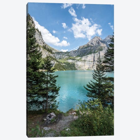 Oeschinen Lake In The Swiss Alps Canvas Print #JNB240} by Jan Becke Canvas Print