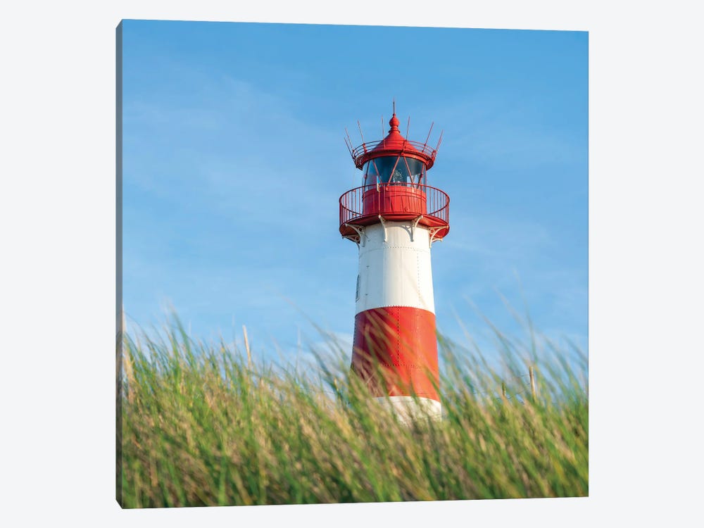Red Lighthouse, North Sea Coast, Sylt, Germany by Jan Becke 1-piece Canvas Print