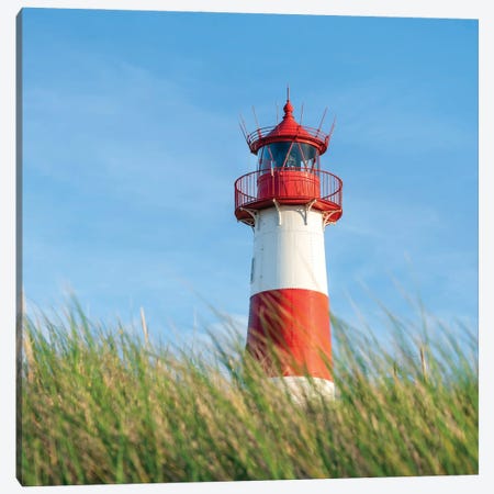 Red Lighthouse, North Sea Coast, Sylt, Germany Canvas Print #JNB2411} by Jan Becke Canvas Art Print
