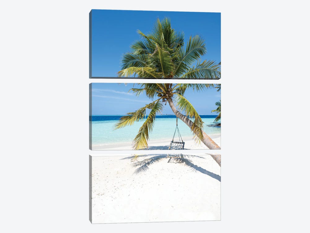 Summer Vacation On The Beach, Maldives by Jan Becke 3-piece Canvas Artwork