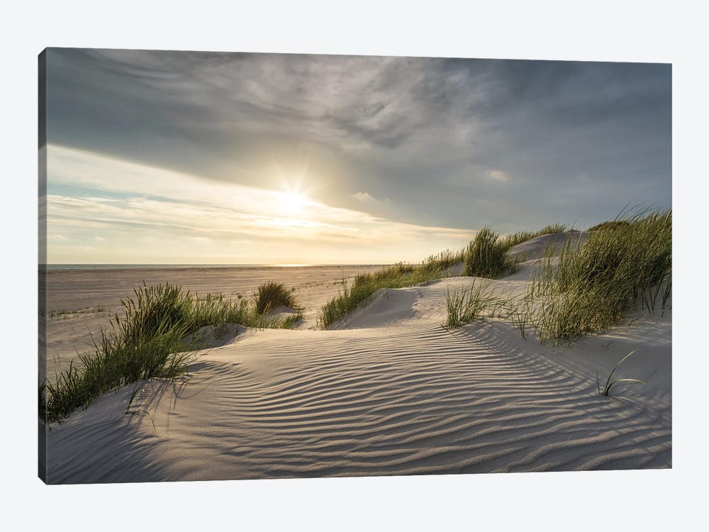 Sunset At The Dune Beach, North Frisian Islands, North Sea Coast, Germany by Jan Becke 1-piece Art Print