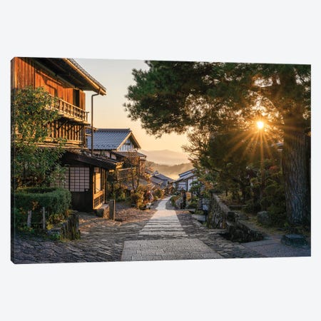 Magome Town Along The Nakasendo Route In Kiso Valley, Gifu Prefecture, Japan Canvas Print #JNB2417} by Jan Becke Canvas Wall Art
