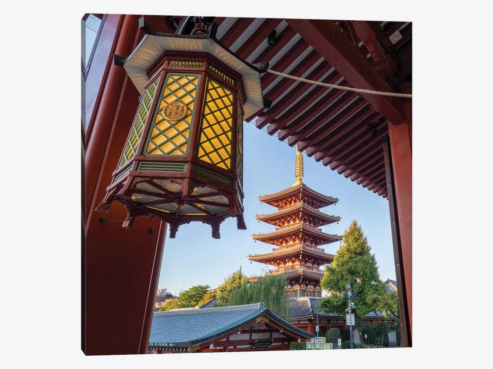 Pagoda At The Senso-Ji Temple, Asakusa, Tokyo, Japan by Jan Becke 1-piece Canvas Art