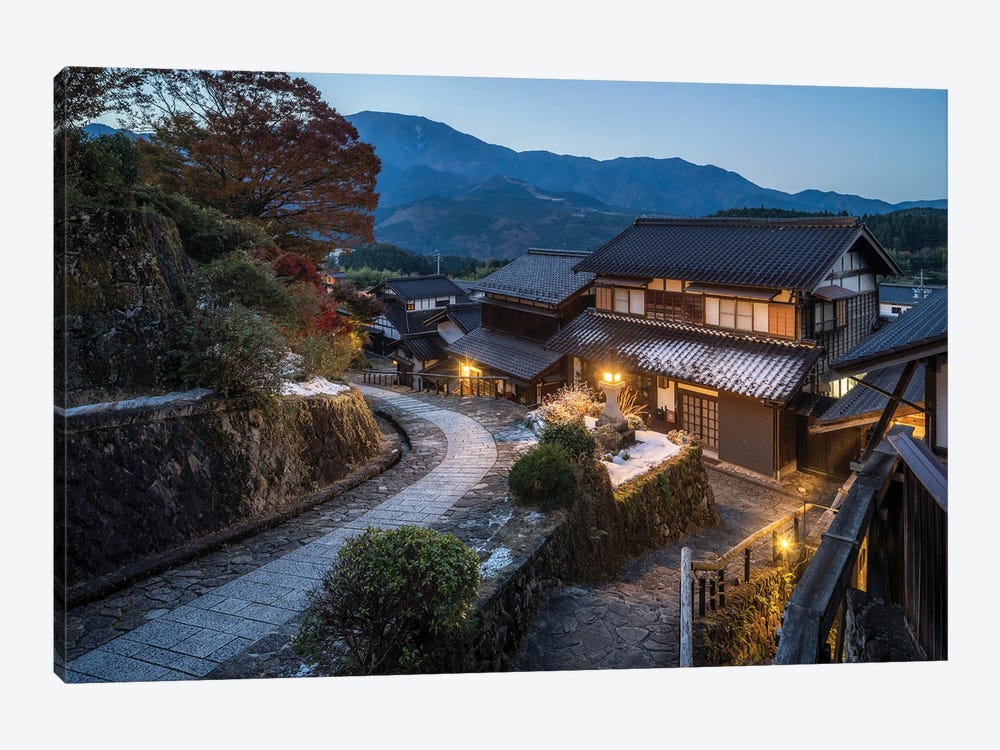 Magome Town At Night, Kiso Valley, Gifu Prefecture, Japan by Jan Becke 1-piece Art Print