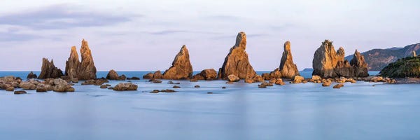 Rocks: Hashigui-Iwa Rocks In Kushimoto, Wakayama Prefecture, Japan by Jan Becke
