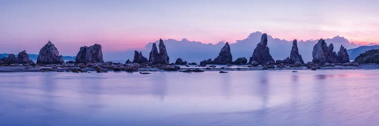 Hashigui-Iwa Rocks Panorama At Dusk, Kushimoto, Wakayama Prefecture, Japan