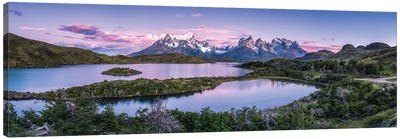 Lake Pehoé In Torres Del Paine National Park, Chile Canvas Art Print - Chile Art