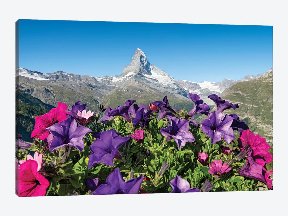 The Matterhorn In Spring by Jan Becke 1-piece Canvas Artwork