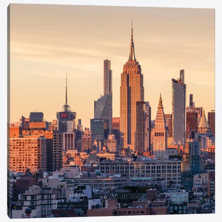 Empire State Building At Sunset, New York City, USA Canvas Print #JNB2453} by Jan Becke Art Print
