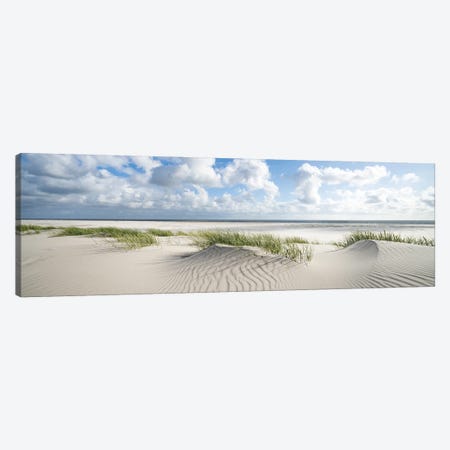 Dune Beach Panorama On A Sunny Day Canvas Print #JNB2459} by Jan Becke Canvas Art Print