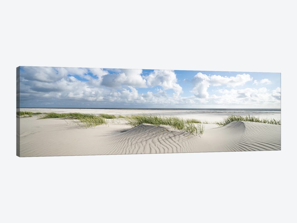 Dune Beach Panorama On A Sunny Day by Jan Becke 1-piece Canvas Print