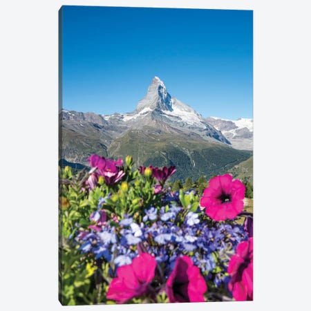 The Matterhorn In Switzerland During Spring Canvas Print #JNB245} by Jan Becke Canvas Art
