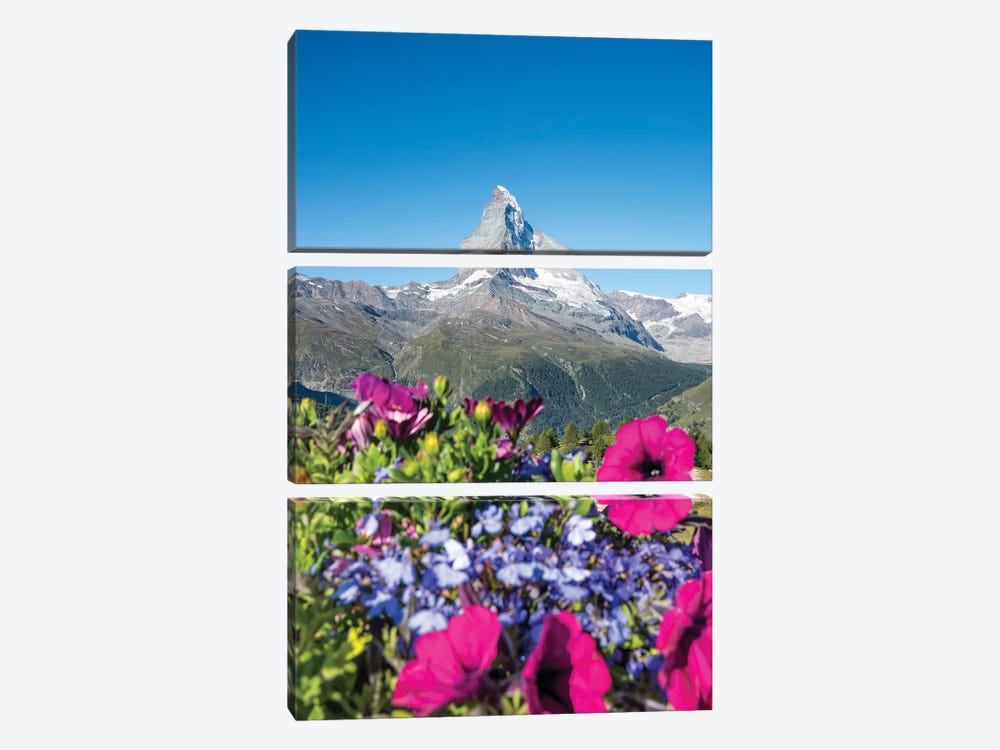 The Matterhorn In Switzerland During Spring by Jan Becke 3-piece Art Print