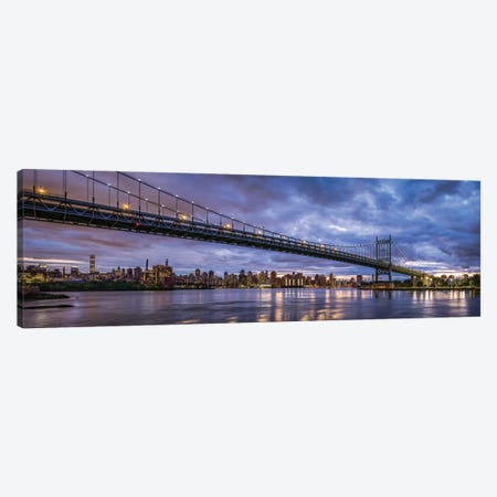 Robert F. Kennedy Bridge (Triborough Bridge) Panorama At Night, New York City Canvas Print #JNB2471} by Jan Becke Art Print
