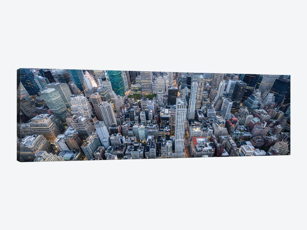 Skyscraper Panorama, Midtown Manhattan, New York City by Jan Becke 1-piece Canvas Wall Art