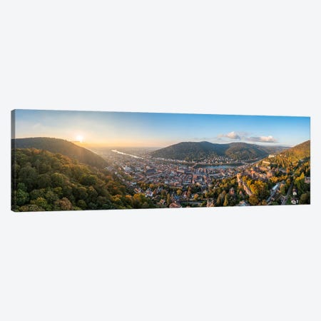 Aerial Panorama Of Heidelberg In Autumn Season, Baden-Württemberg, Germany Canvas Print #JNB2474} by Jan Becke Canvas Art