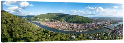 Aerial Panorama Of Heidelberg In Summer, Baden-Württemberg, Germany Canvas Art Print - Heidelberg
