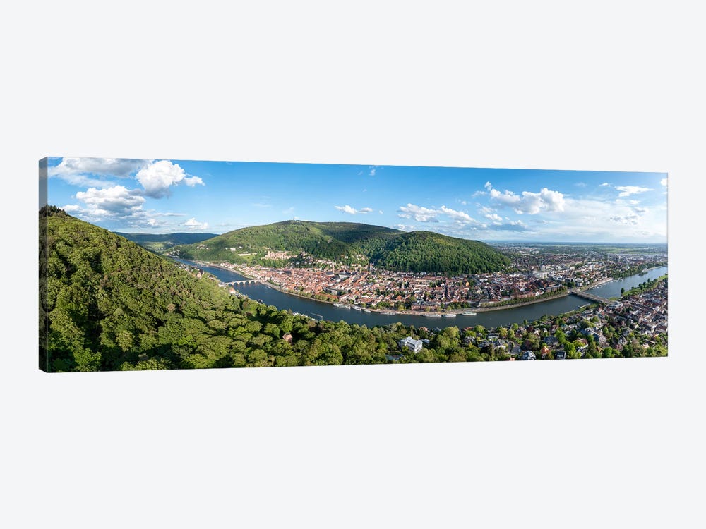 Aerial Panorama Of Heidelberg In Summer, Baden-Württemberg, Germany by Jan Becke 1-piece Canvas Print