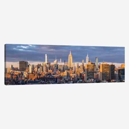 New York City Skyline Panorama At Sunset Canvas Print #JNB2479} by Jan Becke Art Print