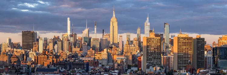 New York City Skyline Panorama At Sunset