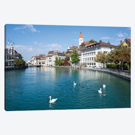 City Of Thun In The Canton Of Bern In Switzerland Canvas Print #JNB247} by Jan Becke Canvas Wall Art