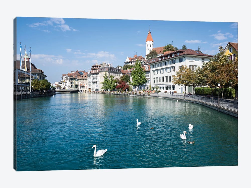 City Of Thun In The Canton Of Bern In Switzerland by Jan Becke 1-piece Art Print