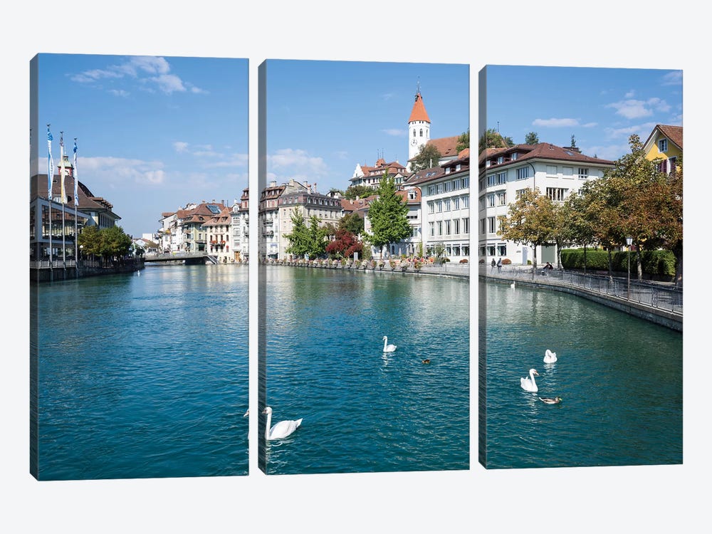 City Of Thun In The Canton Of Bern In Switzerland by Jan Becke 3-piece Art Print