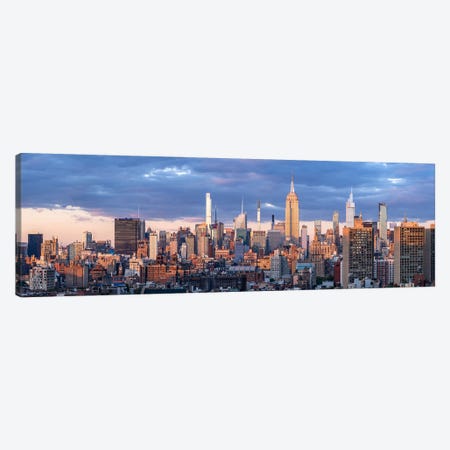 Midtown Manhattan Skyline Panorama At Sunset, New York City, USA Canvas Print #JNB2480} by Jan Becke Canvas Art