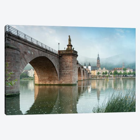 Heidelberg Old Bridge And Neckar River In Summer, Germany Canvas Print #JNB2484} by Jan Becke Art Print