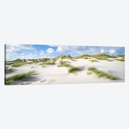 Dune Landscape Panorama With Dune Grass Canvas Print #JNB2485} by Jan Becke Canvas Art Print