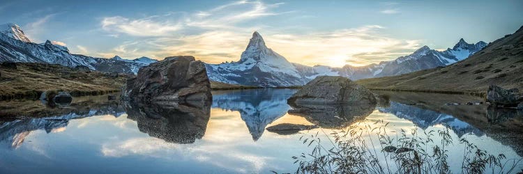 Scenic View Of The Matterhorn And Stellisee In The Swiss Alps by Jan Becke wall art