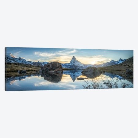 Scenic View Of The Matterhorn And Stellisee In The Swiss Alps Canvas Print #JNB249} by Jan Becke Canvas Art Print