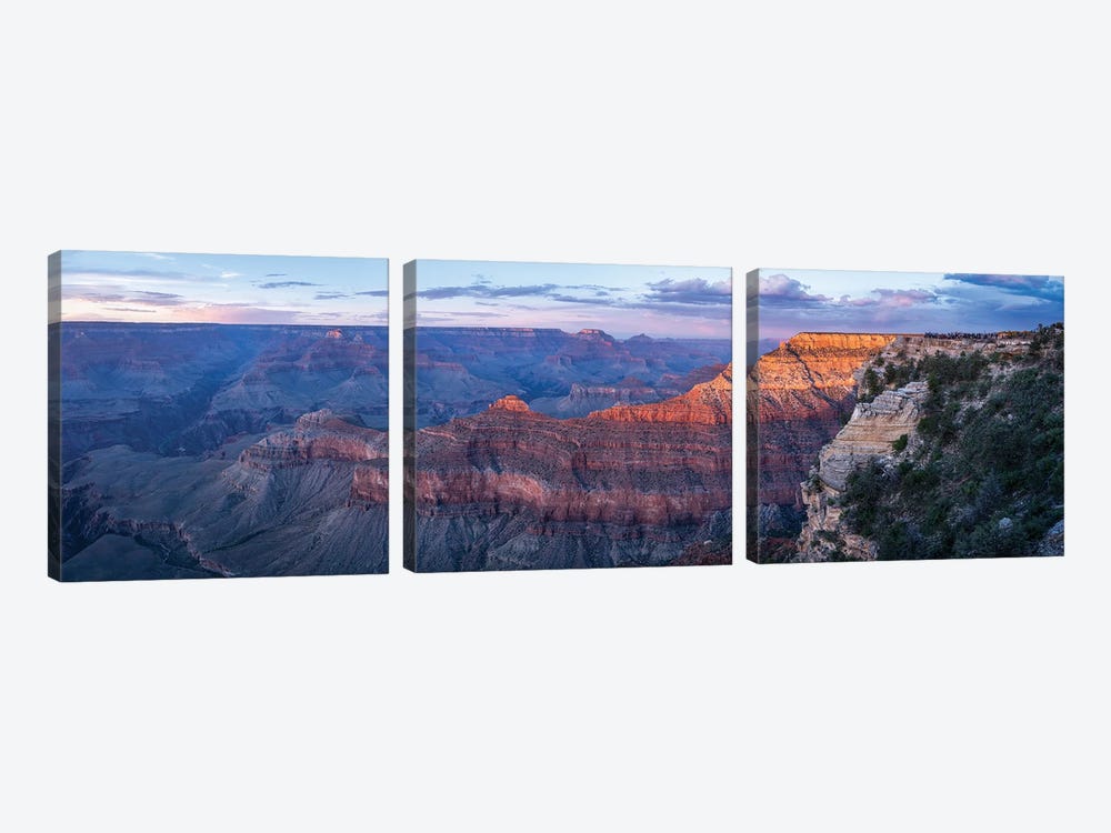 Sunset At Mather Point, Grand Canyon South Rim, Arizona, USA by Jan Becke 3-piece Art Print