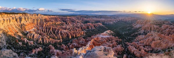 Bryce Canyon National Park: Bryce Point Panorama At Sunrise, Bryce Canyon National Park, Utah, USA by Jan Becke