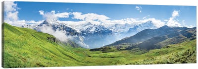 Scenic View Of The Alps Near Grindelwald Canvas Art Print - Mountains Scenic Photography