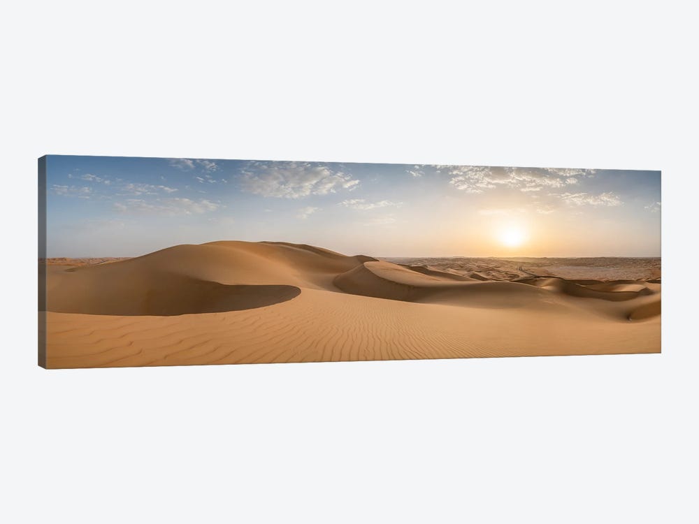 Empty Quarter, Rub Al Khali Desert Panorama, Abu Dhabi, United Arab Emirates by Jan Becke 1-piece Canvas Print