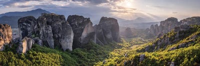Meteora Sunset, Kalabaka (Kalambaka), Greece by Jan Becke multi panel art