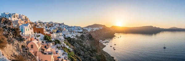 Santorini: Oia Sunrise Panorama, Santorini (Santorin), Greece by Jan Becke
