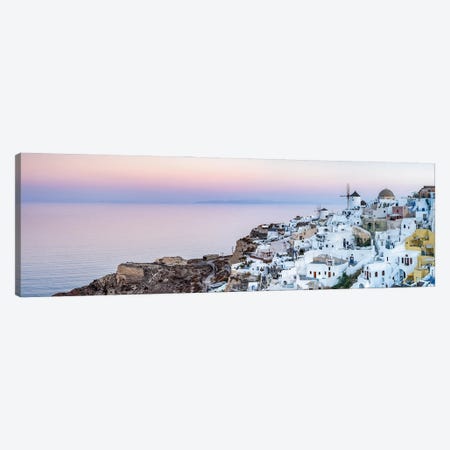 Oia Panorama At Dusk, Santorini (Santorin), Greece Canvas Print #JNB2530} by Jan Becke Canvas Wall Art