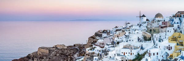 Santorini: Oia Panorama At Dusk, Santorini (Santorin), Greece by Jan Becke