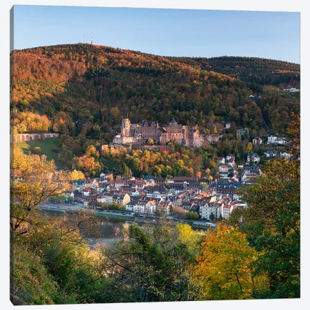 Heidelberg Castle In Autumn Season, Baden-Württemberg, Germany Canvas Print #JNB2567} by Jan Becke Canvas Art