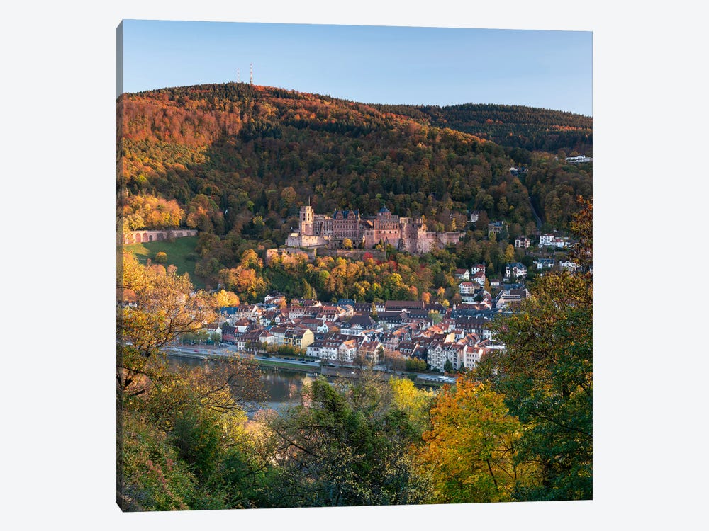 Heidelberg Castle In Autumn Season, Baden-Württemberg, Germany by Jan Becke 1-piece Canvas Print