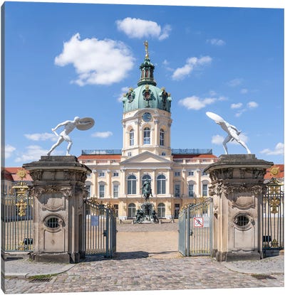 Charlottenburg Palace (Schloss Charlottenburg) In Summer, Berlin, Germany Canvas Art Print - Castle & Palace Art