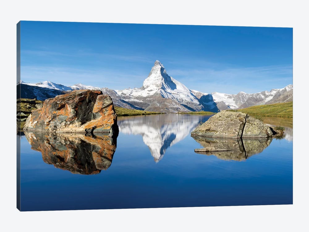Matterhorn And Stellisee In Summer by Jan Becke 1-piece Canvas Artwork