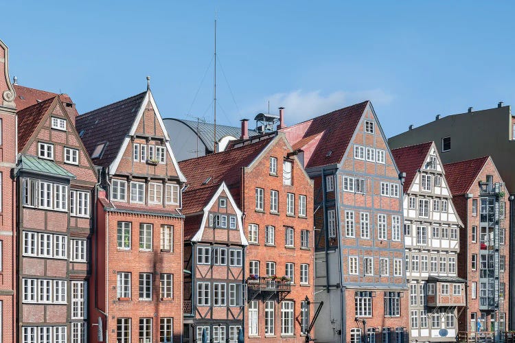 Historic Half-Timbered Houses In Hamburg, Germany