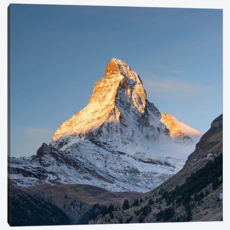 Peak Of The Matterhorn Mountain At Sunrise Canvas Print #JNB262} by Jan Becke Canvas Print