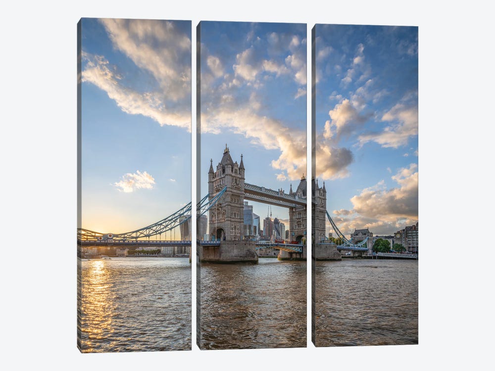 Tower Bridge London, United Kingdom by Jan Becke 3-piece Canvas Art Print
